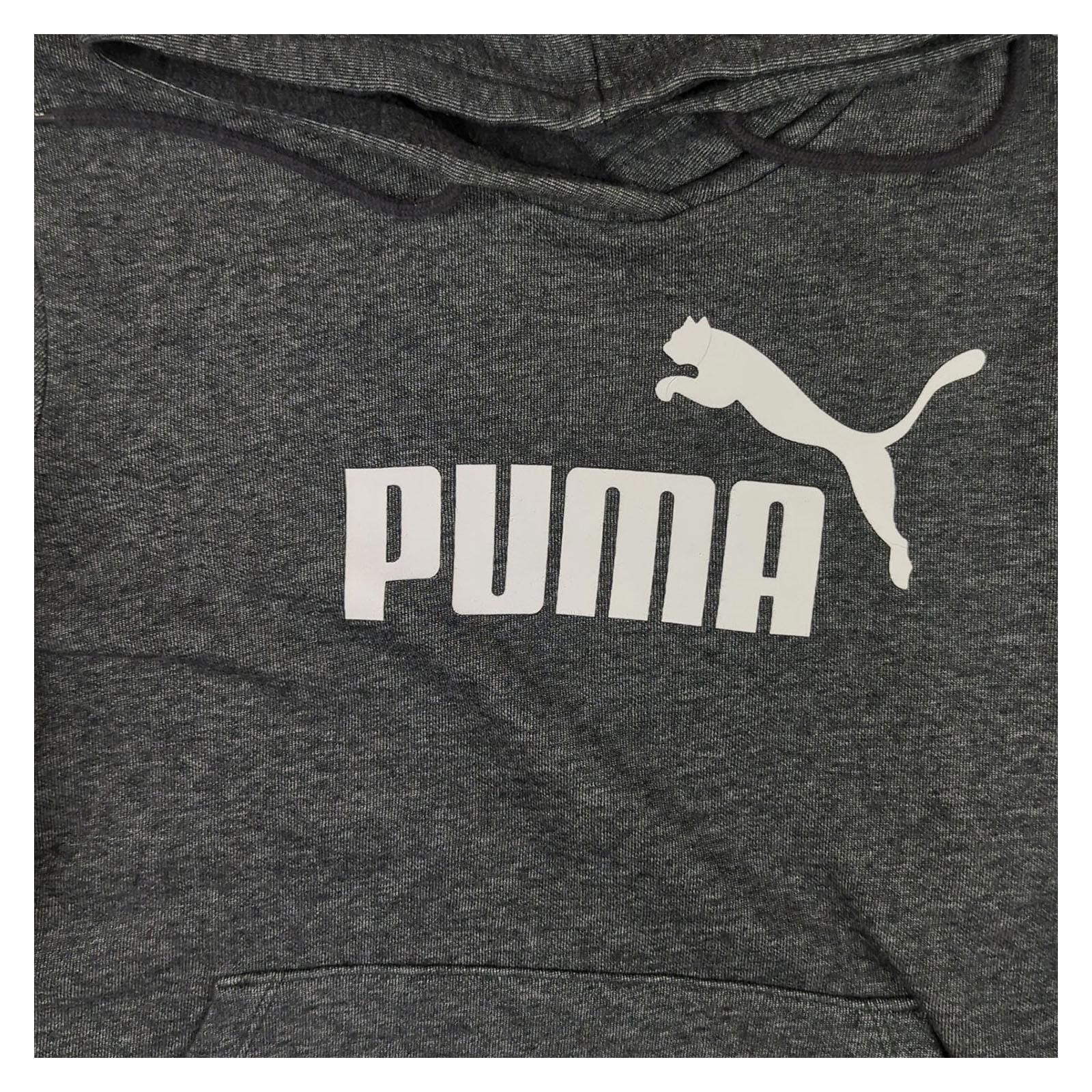 PUMA Puma Men’s Hoodie Dark Grey Pullover Size UK 12 • Sustainable Casual Wear Sweater & Hoodie RewearableUK