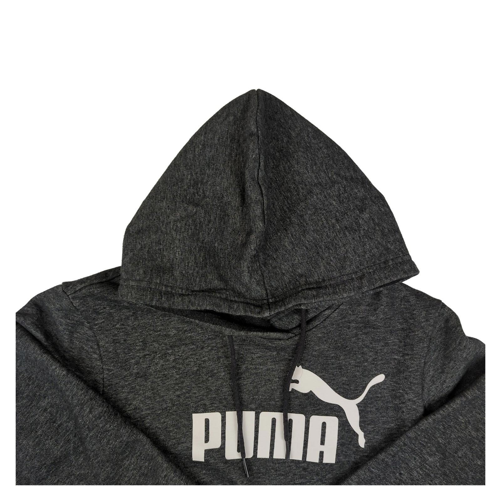 PUMA Puma Men’s Hoodie Dark Grey Pullover Size UK 12 • Sustainable Casual Wear Sweater & Hoodie RewearableUK