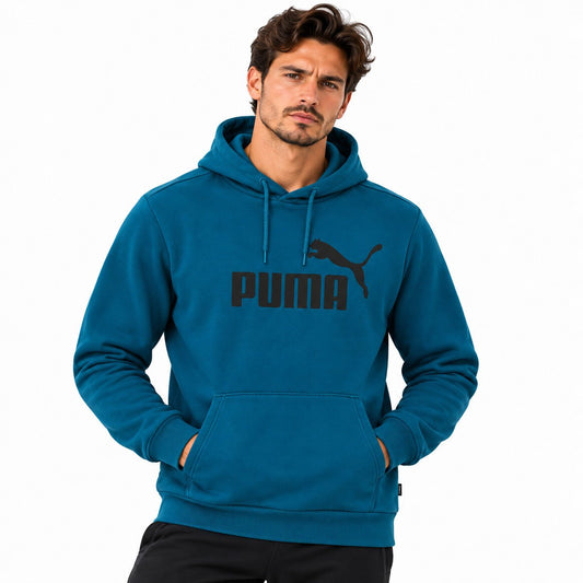 Puma Men's Hoodie M Blue Graphic Print Casual Sportswear Pre-Owned – Hoodie product photo 1 | RewearableUK