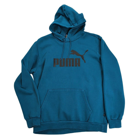 Puma Men's Hoodie M Teal Blue Graphic Print – product photo 2 | RewearableUK
