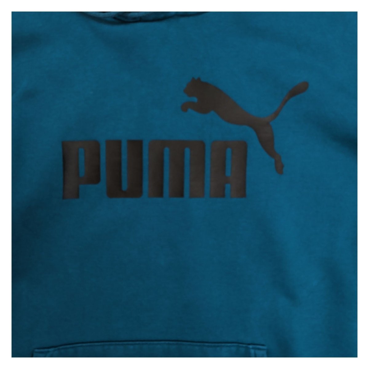 Puma Men's Hoodie M Teal Blue Graphic Print – product photo 5 | RewearableUK