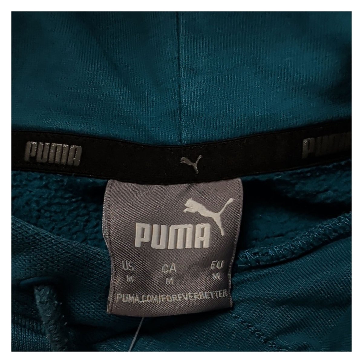 Puma Men's Hoodie M Teal Blue Graphic Print – product photo 7 | RewearableUK