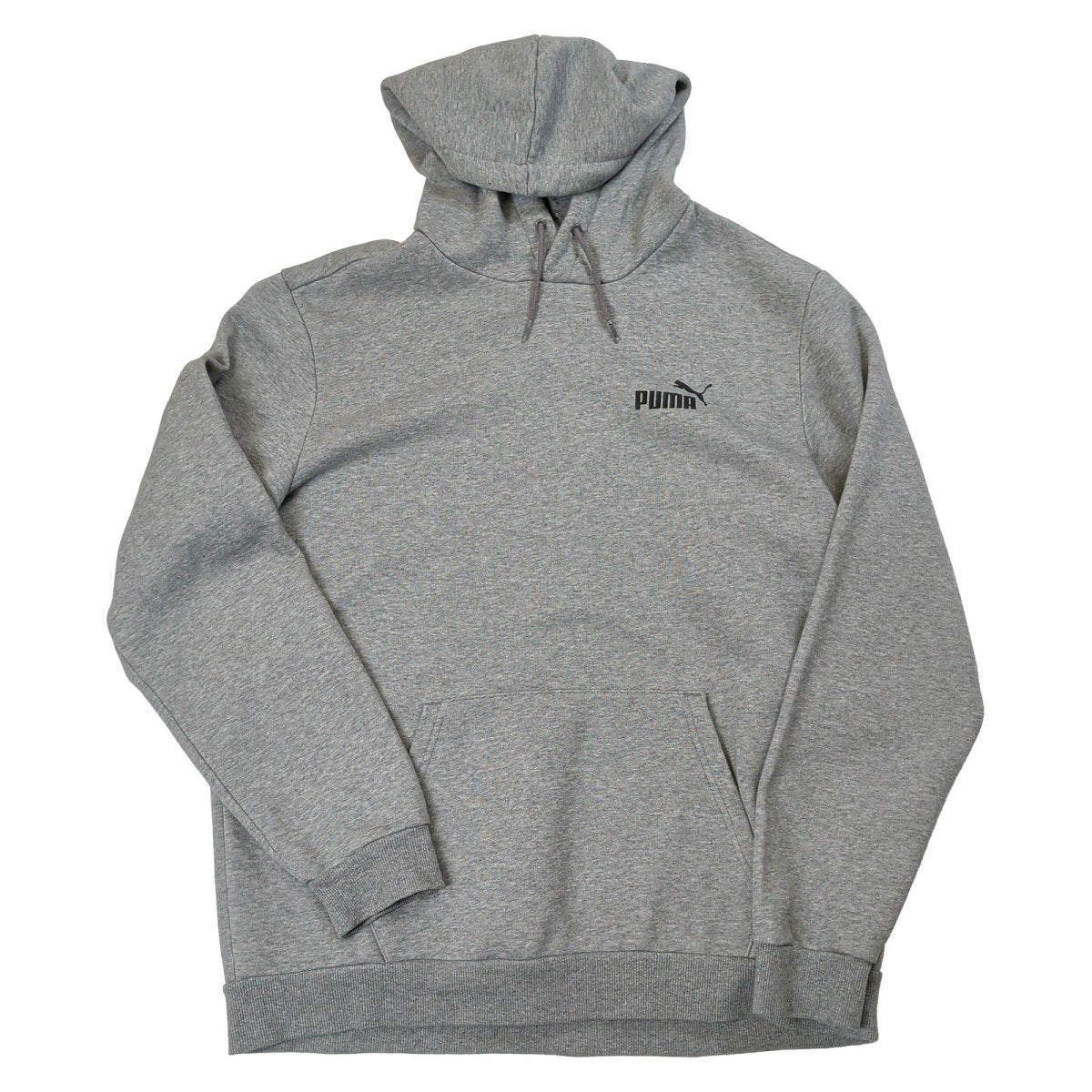 Puma Men's Logo Hoodie Size L Grey Cotton Blend Pullover Kangaroo Pocket – Hoodie product photo 1 | RewearableUK