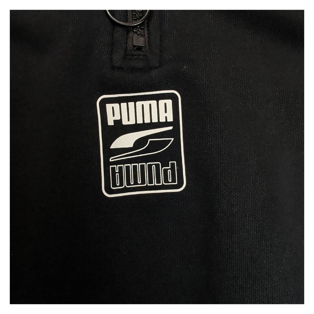 Puma Mens Sweatshirt M Black White Colour Block Polyester Half Zip – product photo 8 | RewearableUK