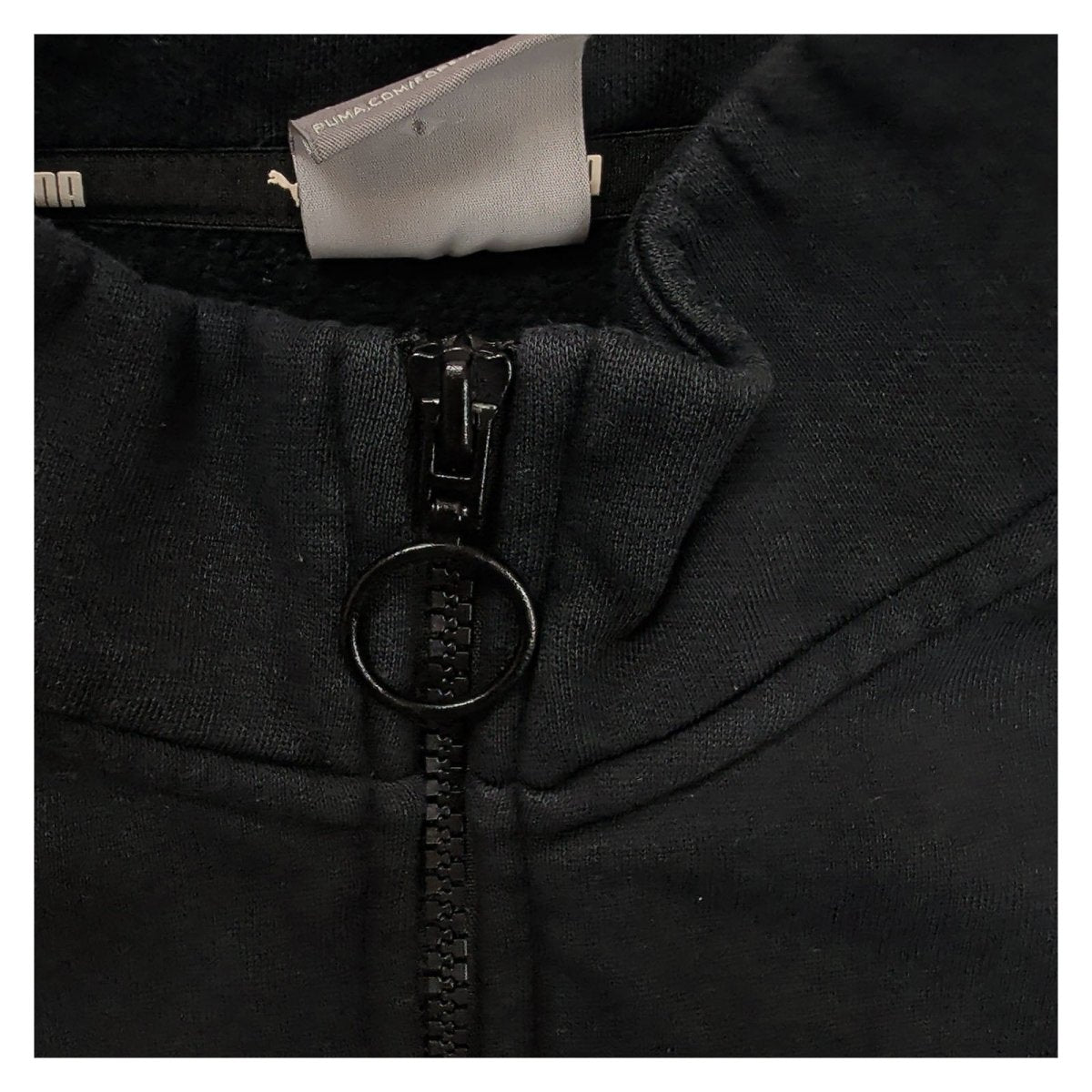 Puma Mens Sweatshirt M Black White Colour Block Polyester Half Zip – product photo 6 | RewearableUK