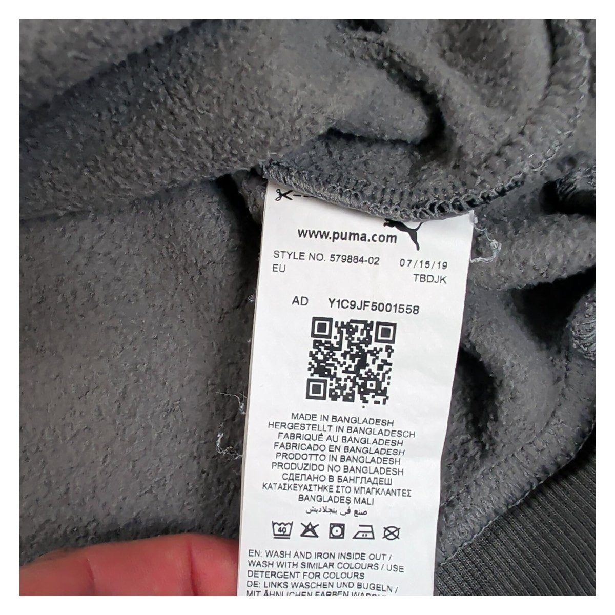 Puma Mens Sweatshirt S Grey Logo Printed – product photo 4 | RewearableUK