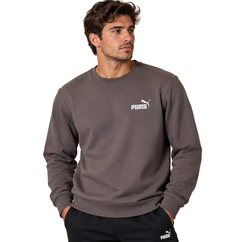 Puma Mens Sweatshirt S Grey Logo Printed – Sweater & Hoodie product photo 1 | RewearableUK