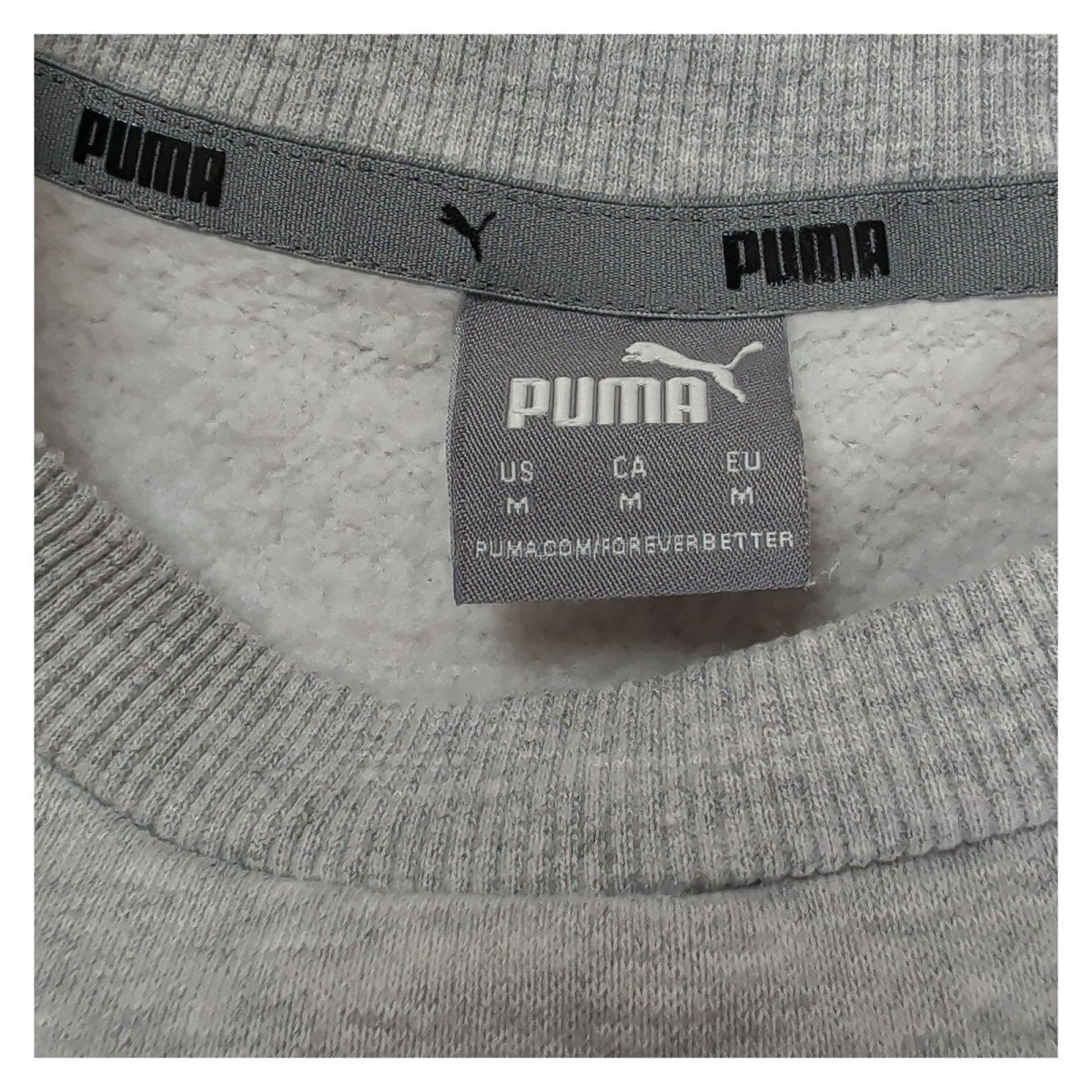 Puma Unisex Adults Sweatshirt Medium Grey Crew Neck Cotton Blend – product photo 7 | RewearableUK