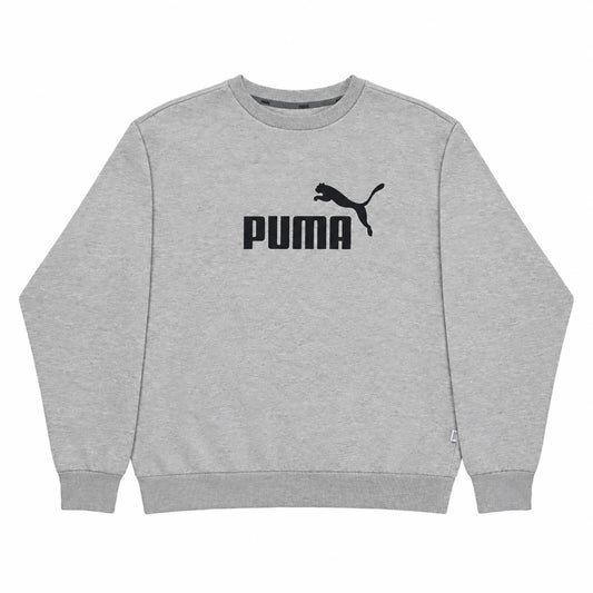 Puma Unisex Adults Sweatshirt Medium Grey Crew Neck Cotton Blend – product photo 1 | RewearableUK