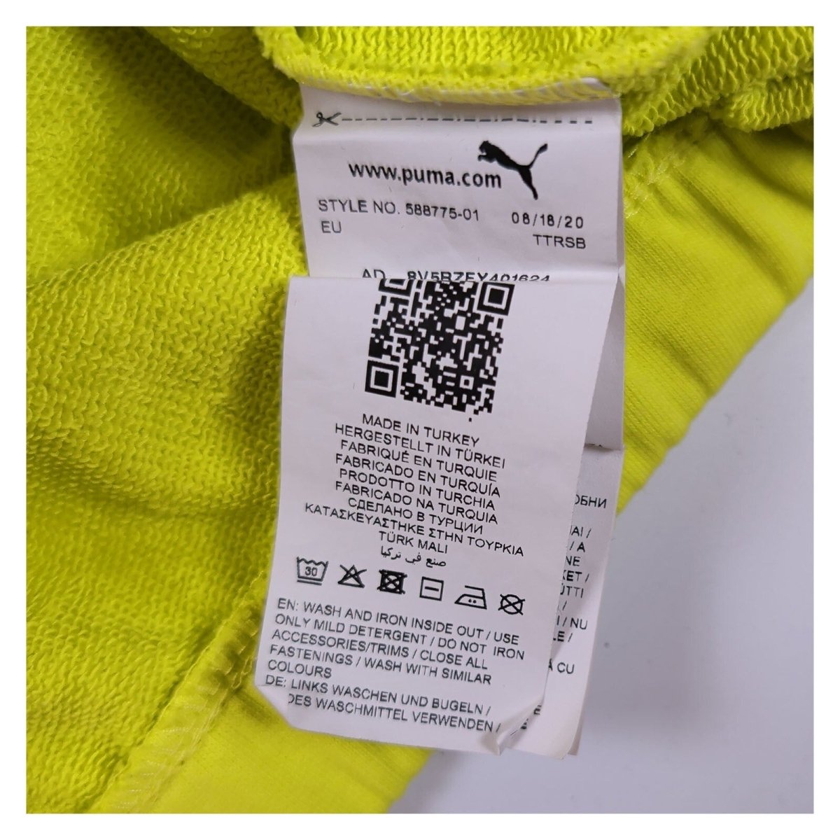 Puma Women's Cropped Sweatshirt XS Yellow Logo Printed Cotton Blend – product photo 5 | RewearableUK