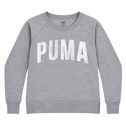 Puma Women's Grey Logo Sweatshirt M Cotton Blend - product photo 1