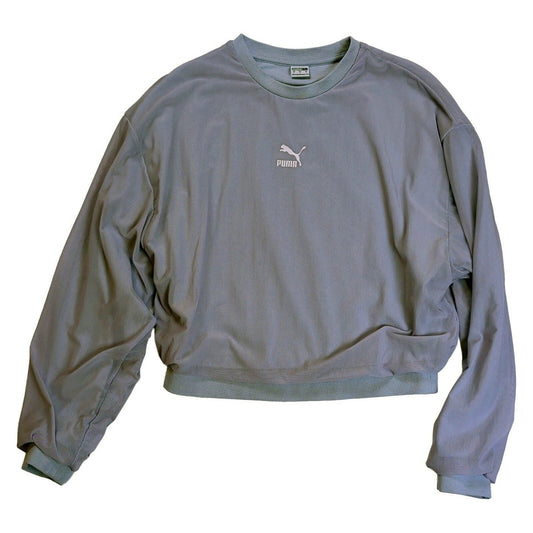 Puma Women's Sweatshirt Small Grey Crew Neck Cotton – product photo 1 | RewearableUK