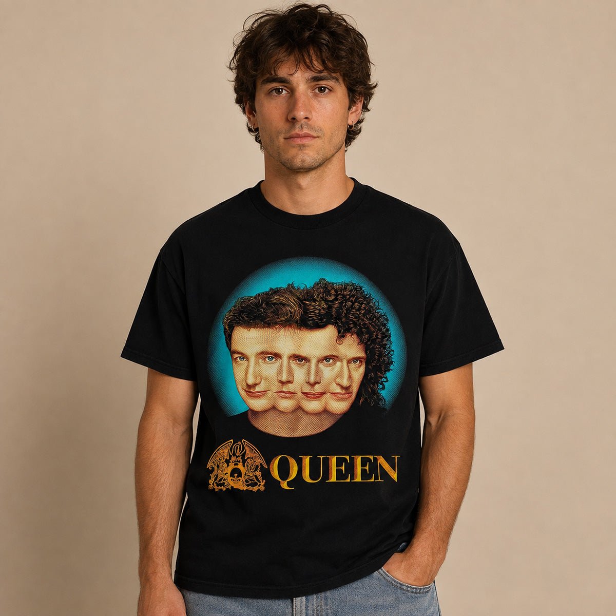 Queen The Miracle Album T-Shirt XL Black Heavy Metal Double-Sided Tee – Music T-Shirt product photo 1 | RewearableUK
