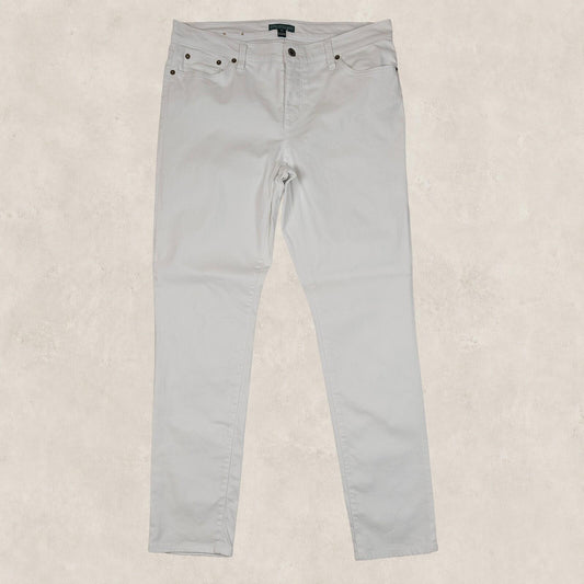 ralph lauren womens white modern skinny stretch cotton casual jeans size 10 by Lauren Ralph Lauren – | RewearableUK