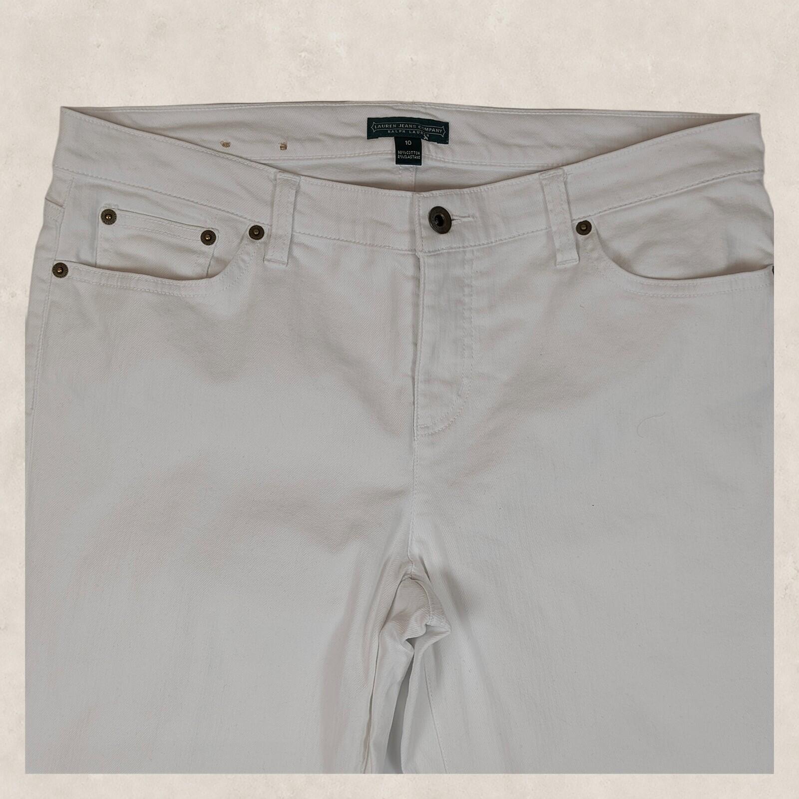 ralph lauren womens white modern skinny stretch cotton casual jeans size 10 by Lauren Ralph Lauren – | RewearableUK
