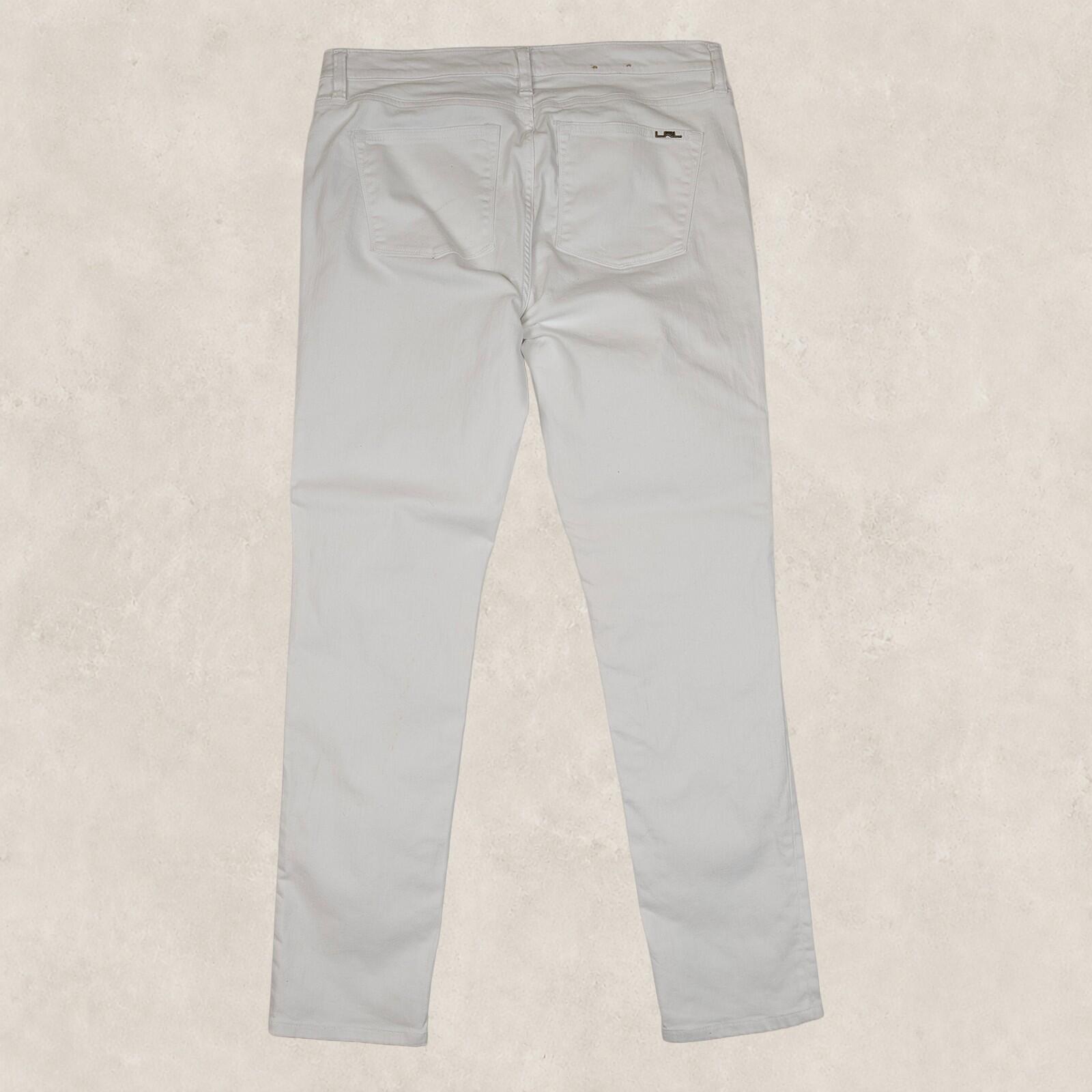 ralph lauren womens white modern skinny stretch cotton casual jeans size 10 by Lauren Ralph Lauren – | RewearableUK