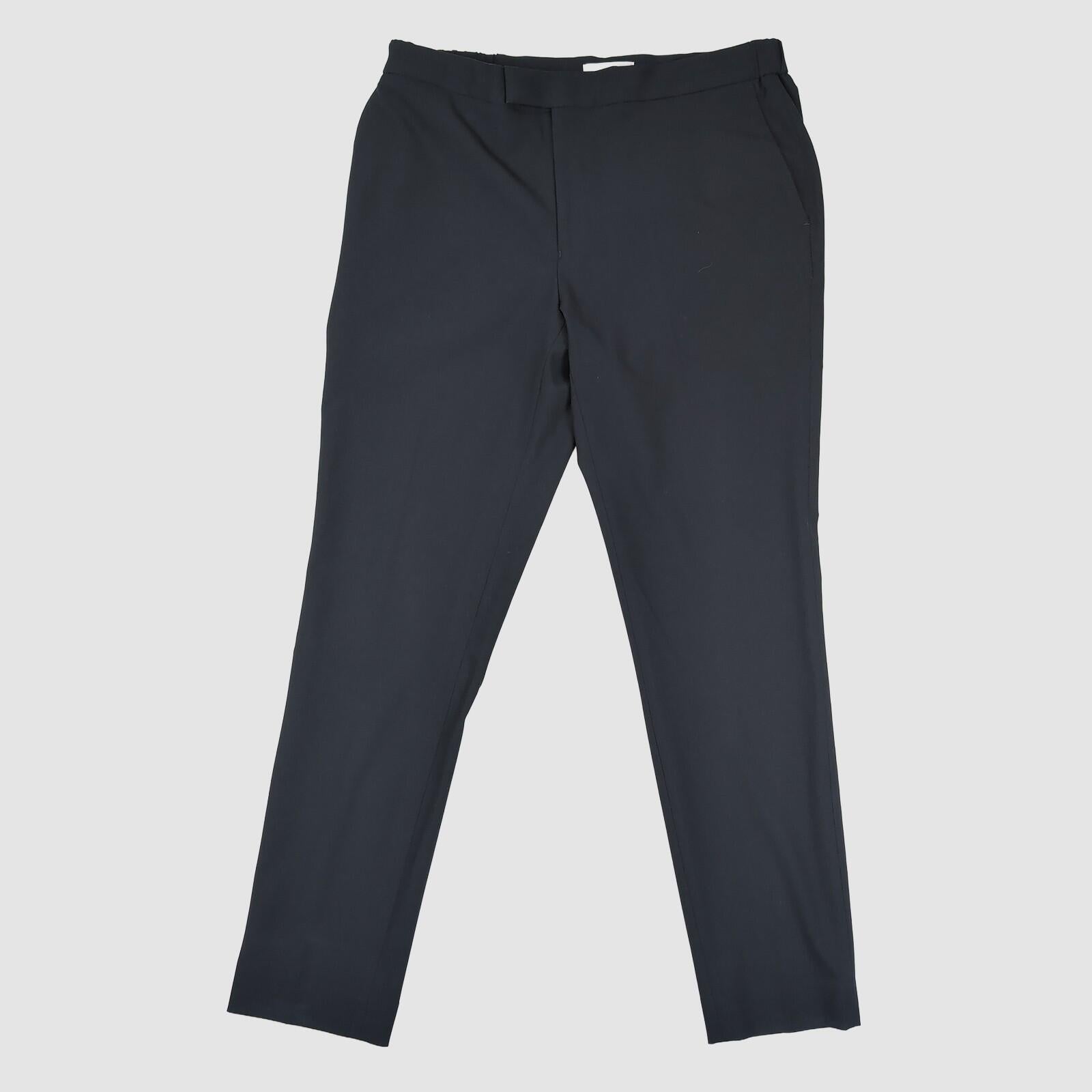 REISS Black Tailored Trousers Elastic Waist Smart UK 8 Slim Fit by Reiss – trousers | RewearableUK