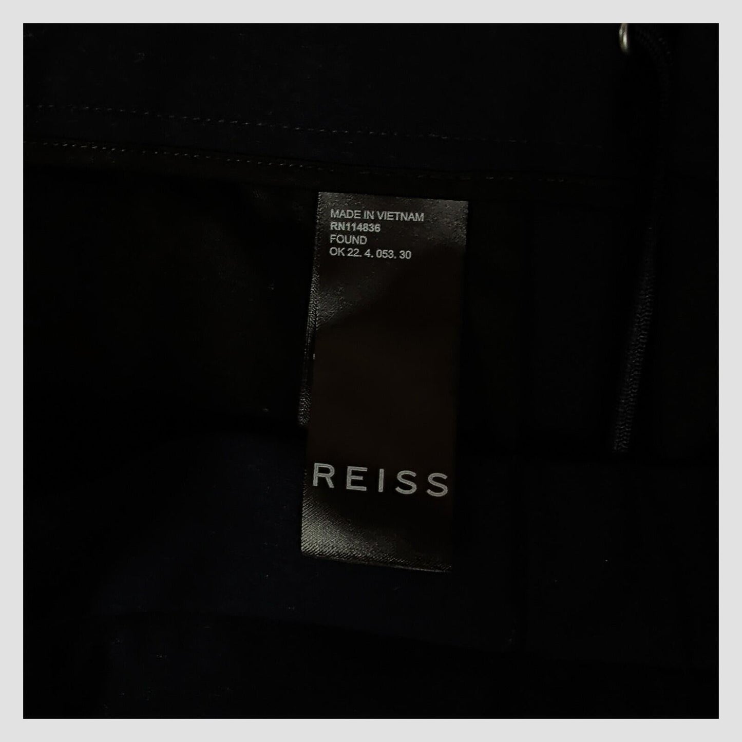 REISS Black Tailored Trousers Elastic Waist Smart UK 8 Slim Fit by Reiss – trousers | RewearableUK