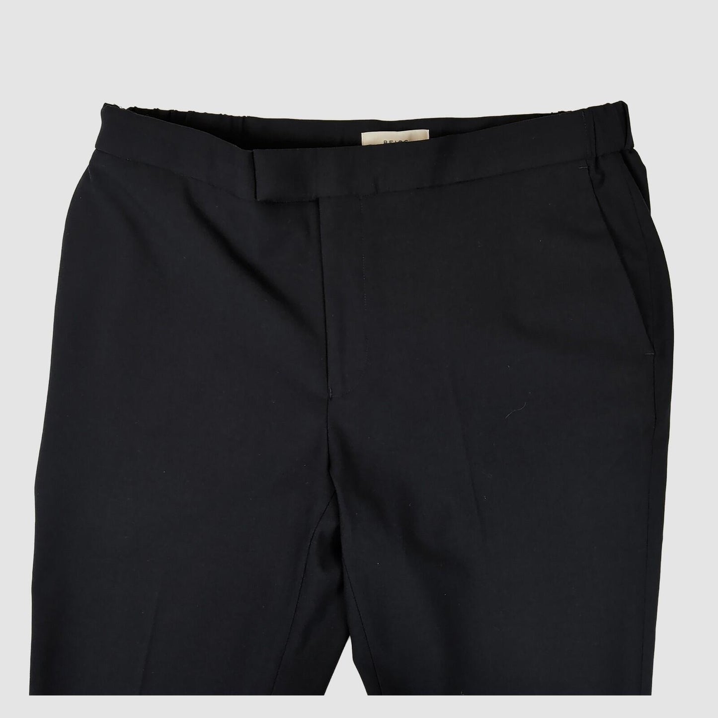 REISS Black Tailored Trousers Elastic Waist Smart UK 8 Slim Fit by Reiss – trousers | RewearableUK
