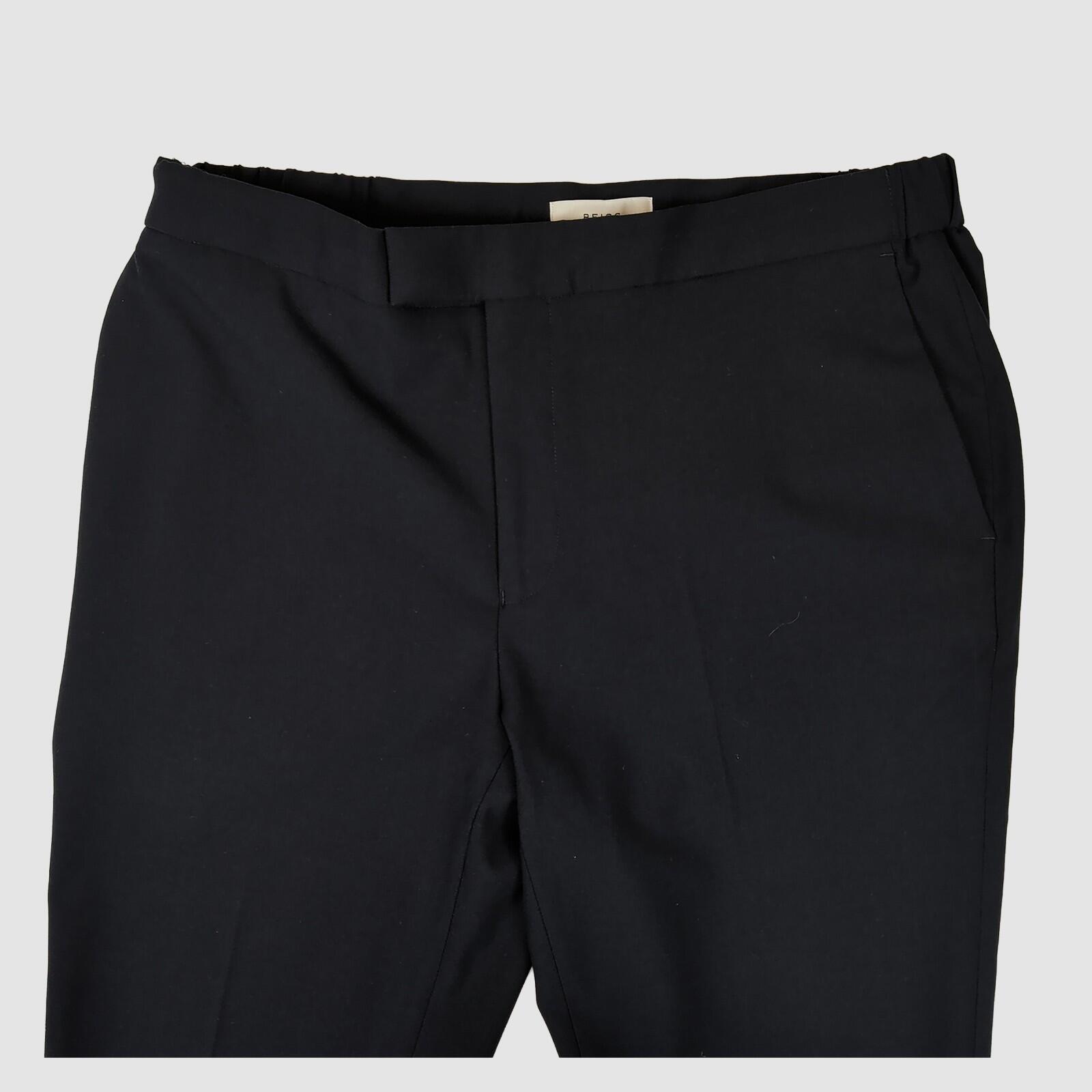 REISS Black Tailored Trousers Elastic Waist Smart UK 8 Slim Fit by Reiss – trousers | RewearableUK