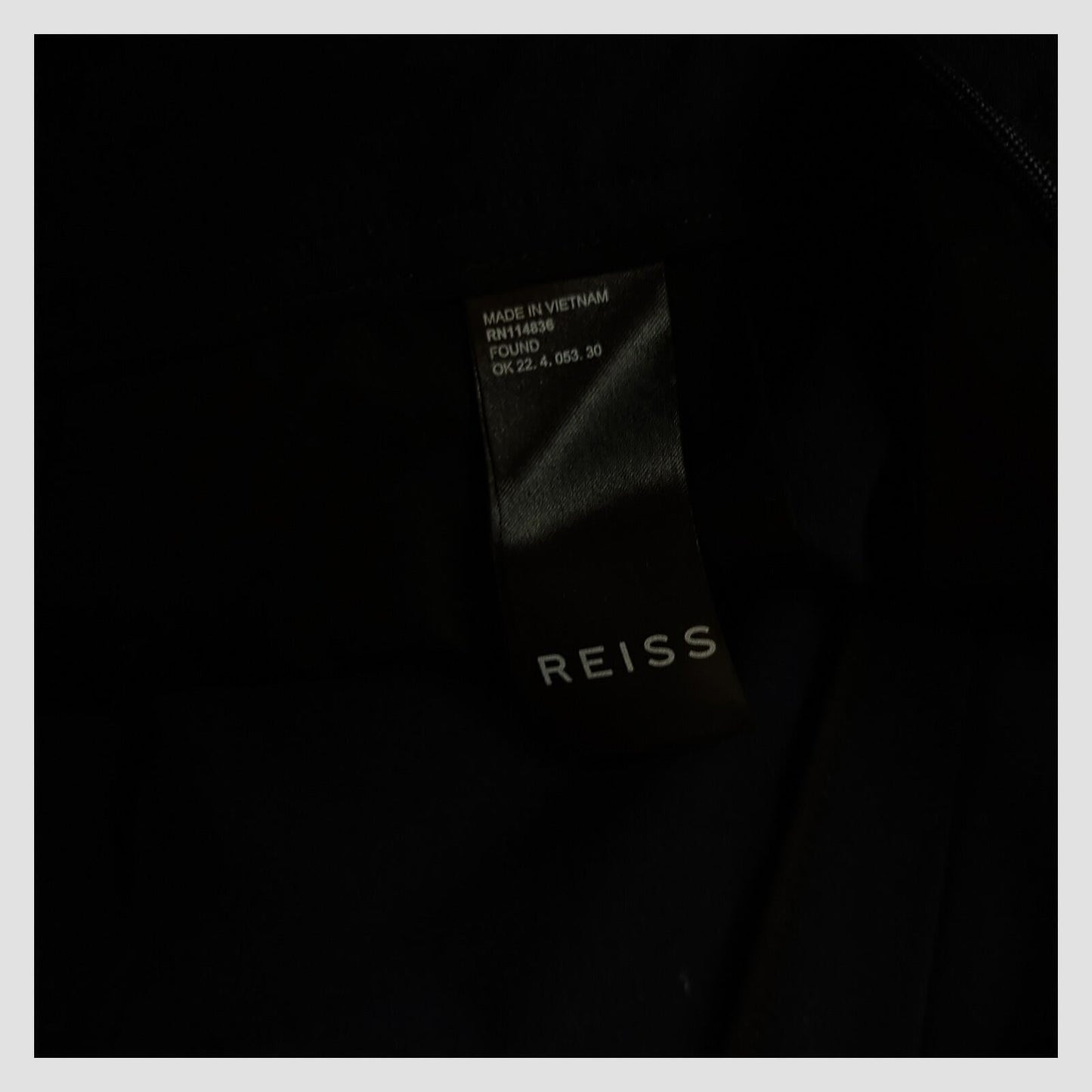 REISS Black Tailored Trousers Elastic Waist Smart UK 8 Slim Fit by Reiss – trousers | RewearableUK