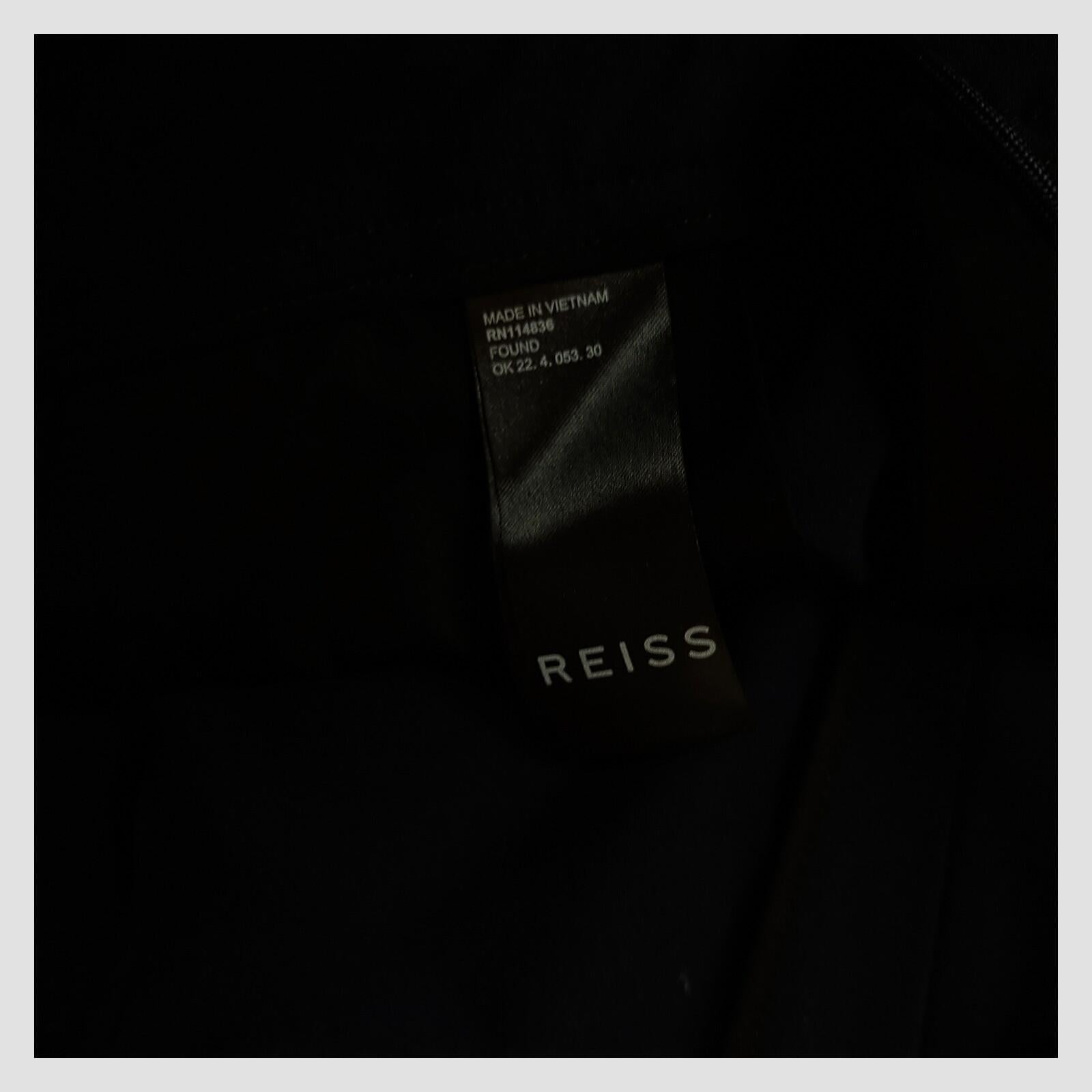 REISS Black Tailored Trousers Elastic Waist Smart UK 8 Slim Fit by Reiss – trousers | RewearableUK