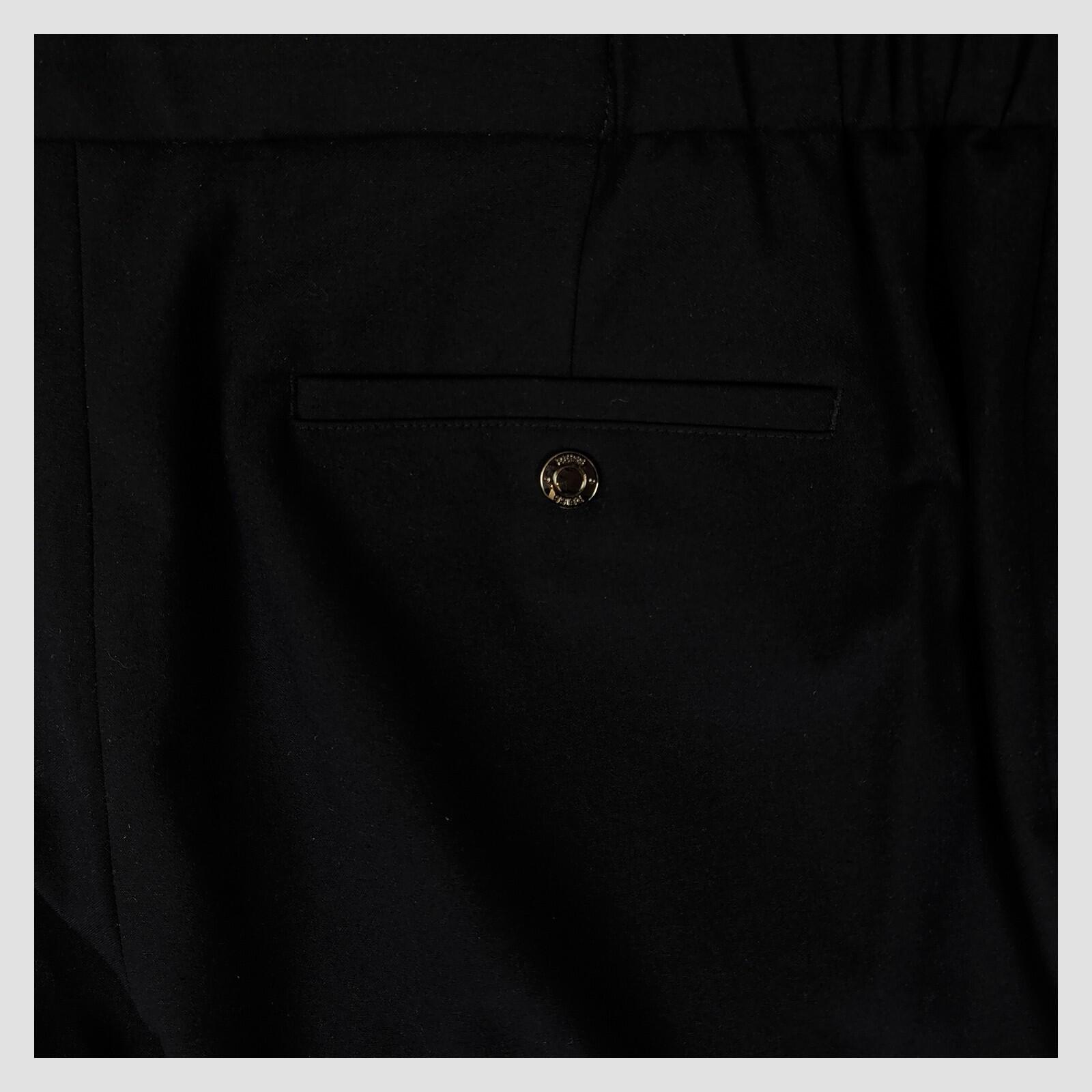 REISS Black Tailored Trousers Elastic Waist Smart UK 8 Slim Fit by Reiss – trousers | RewearableUK