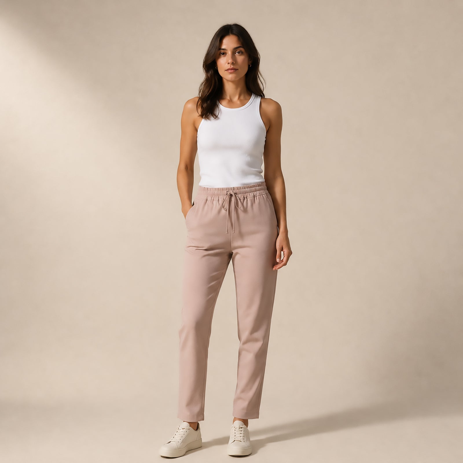 Reiss Blush Pink Relaxed Drawstring Trousers UK 10 by Reiss – casual | RewearableUK