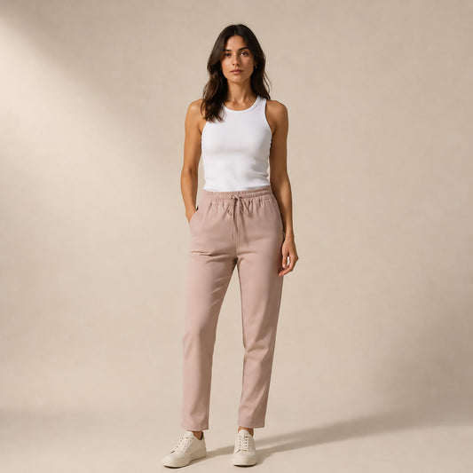 Reiss Blush Pink Relaxed Drawstring Trousers UK 10 by Reiss – casual | RewearableUK