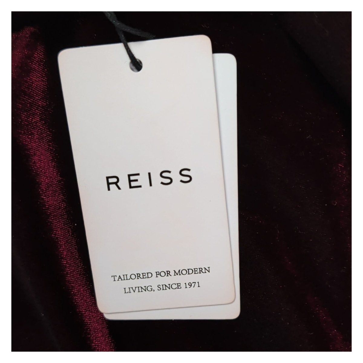 Reiss Connie Velvet Turtleneck Top Size L Burgundy Long Sleeve BNWT – product photo 4 | RewearableUK