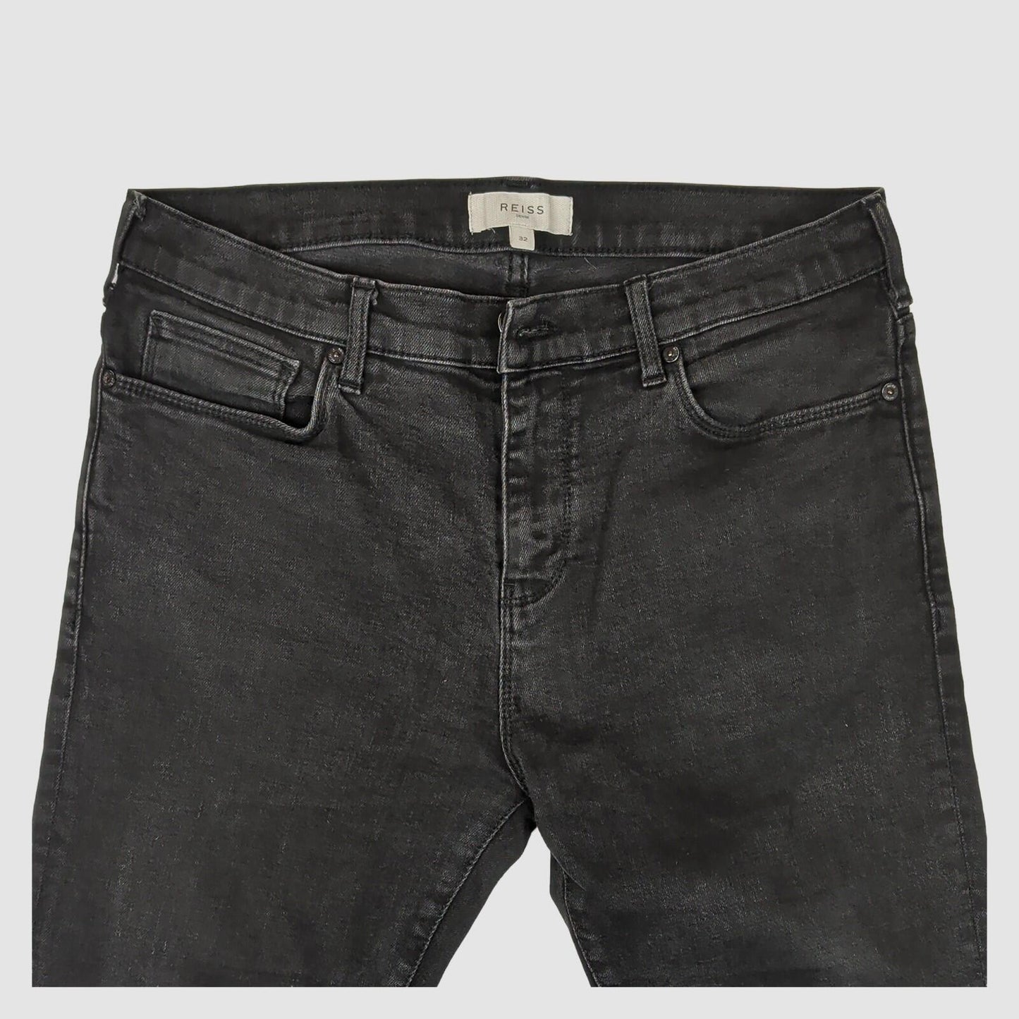 reiss denim mens black skinny jeans size 32 w32 slim fit casual pants by Reiss – JEANS | RewearableUK