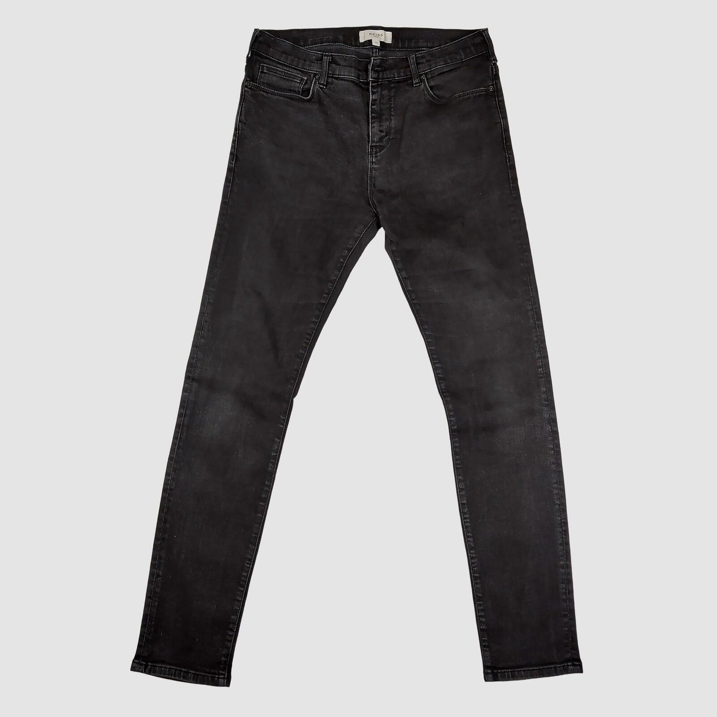reiss denim mens black skinny jeans size 32 w32 slim fit casual pants by Reiss – JEANS | RewearableUK