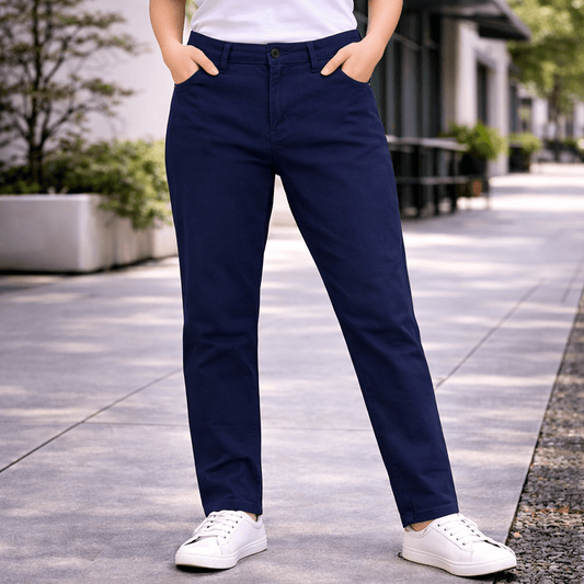 reiss drake mens navy blue slim fit 5 pocket casual trousers size 34 by Navy – trousers | RewearableUK