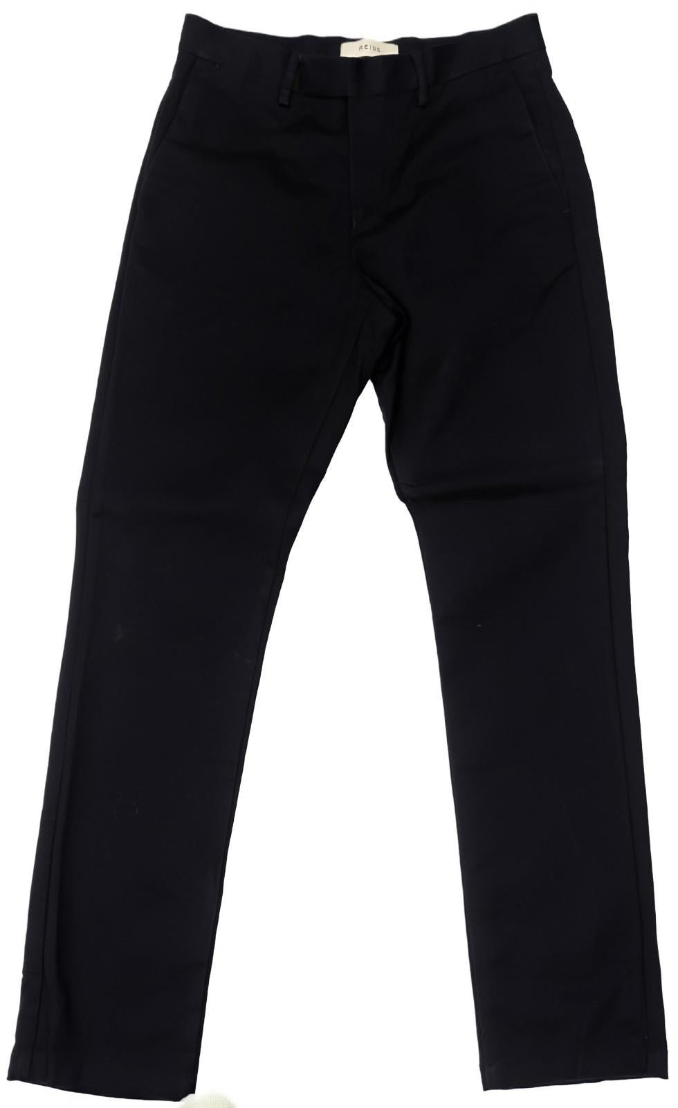 reiss eastbury mens black stretch cotton chino trousers pants waist 28 by Reiss – | RewearableUK