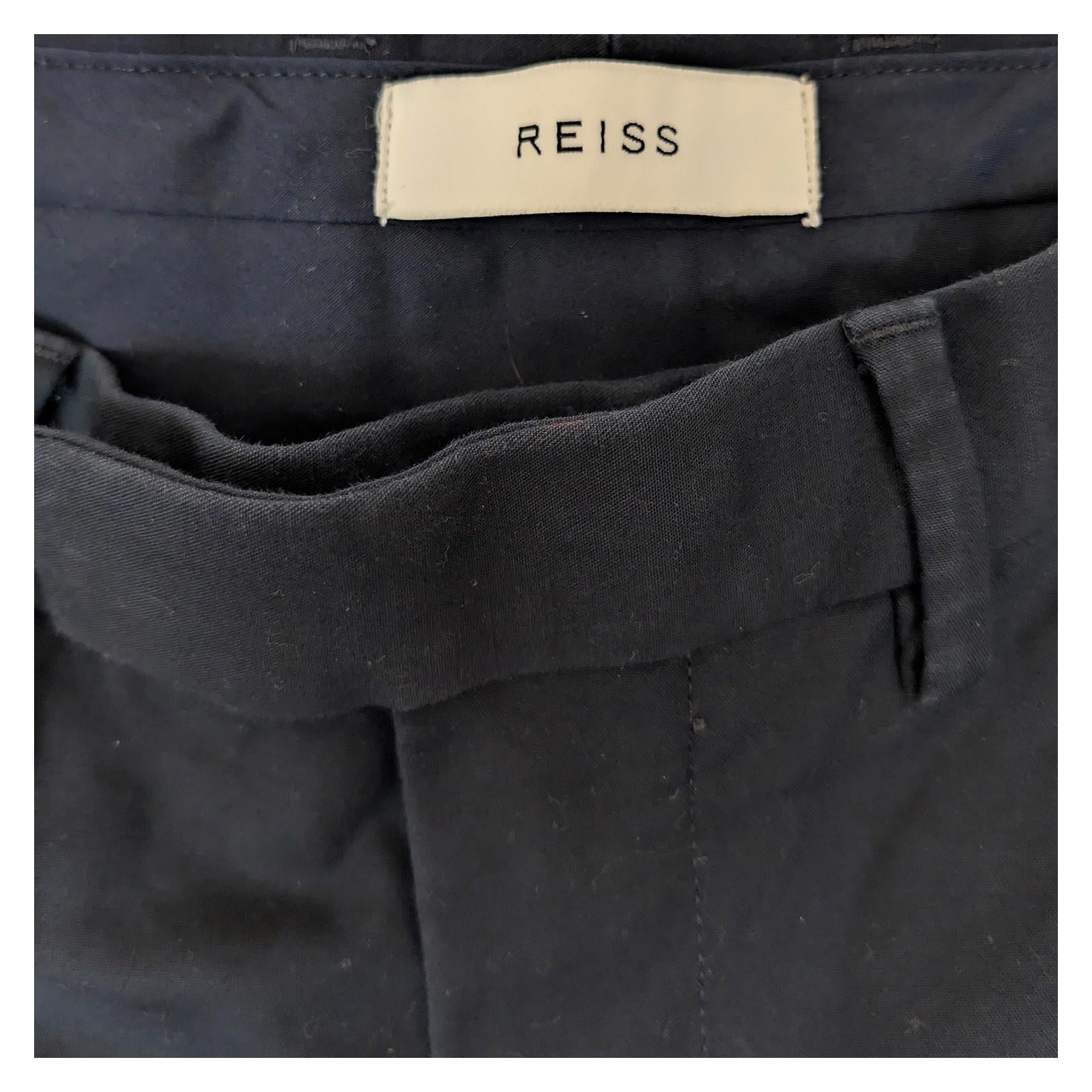 reiss eastbury mens black stretch cotton chino trousers pants waist 28 by Reiss – | RewearableUK