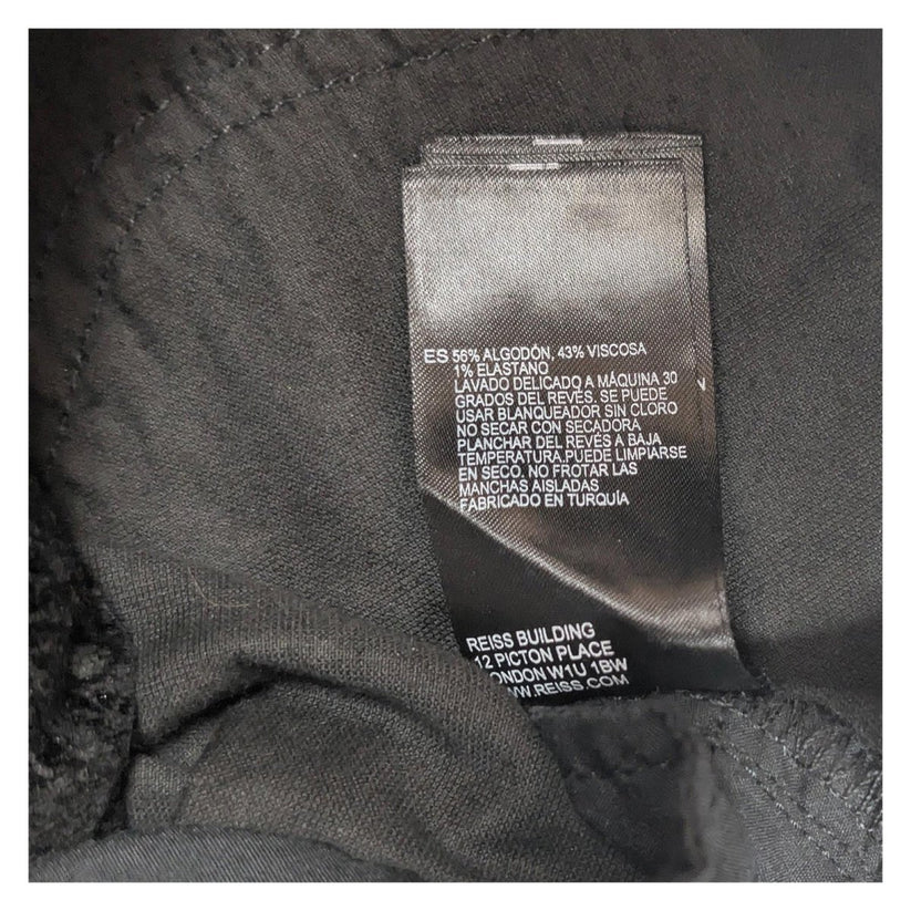Reiss Helvin Black Snake Texture Trousers Women's W27 Skinny Coated Effect Jeans by Reiss – | RewearableUK