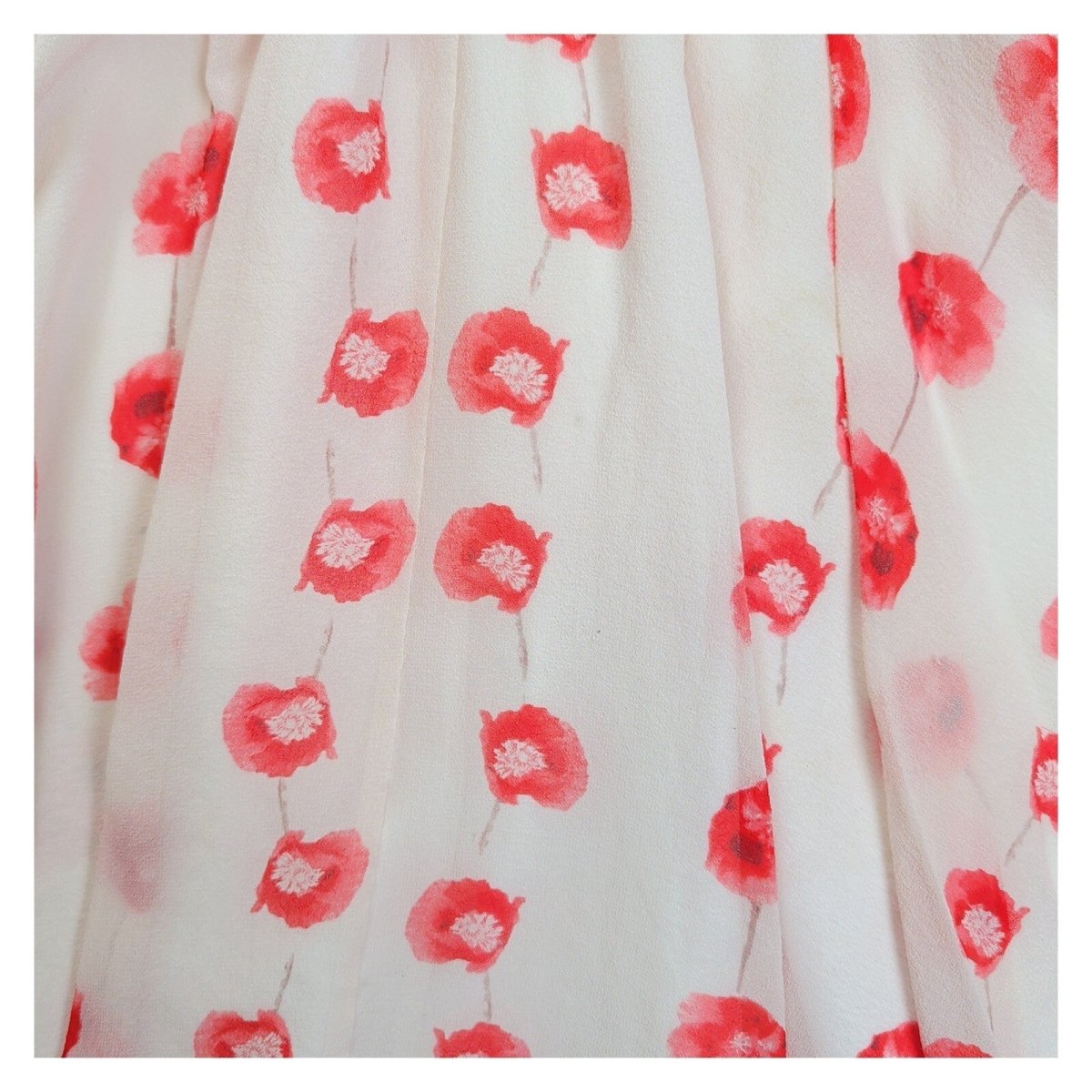 Reiss Lunata Poppy 100% Silk Dress UK 8 Floral Fit Flare Wedding Guest – product photo 2 | RewearableUK