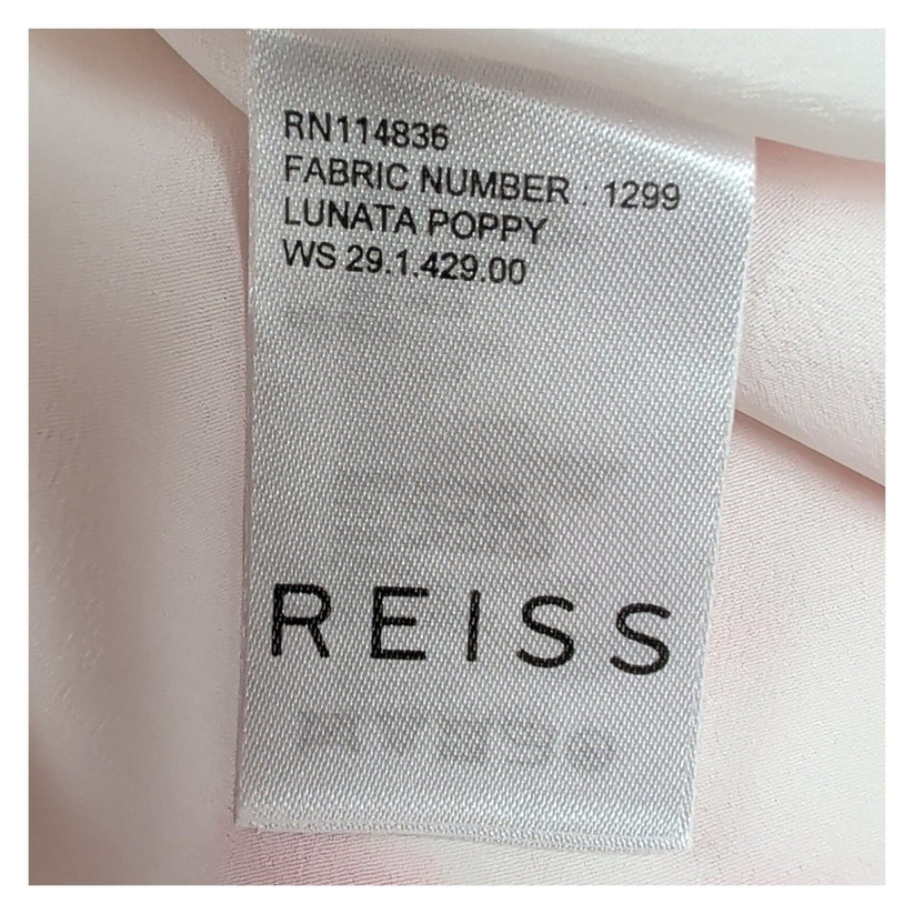 Reiss Lunata Poppy 100% Silk Dress UK 8 Floral Fit Flare Wedding Guest – product photo 3 | RewearableUK