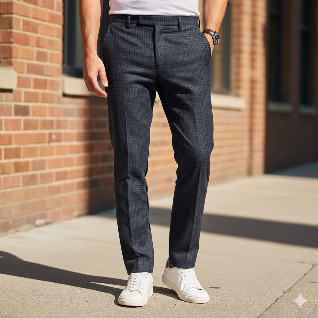 Reiss Marvel T Wool Trousers Navy Check | Men's W36 by Reiss – trousers | RewearableUK