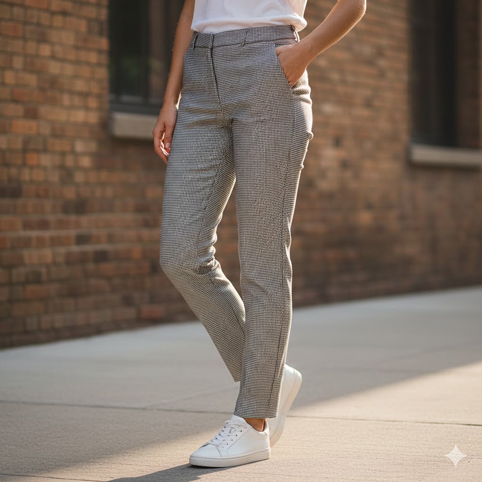 Reiss Maxine Houndstooth Trousers | Women's UK 4 (US 0) by Reiss – trousers | RewearableUK