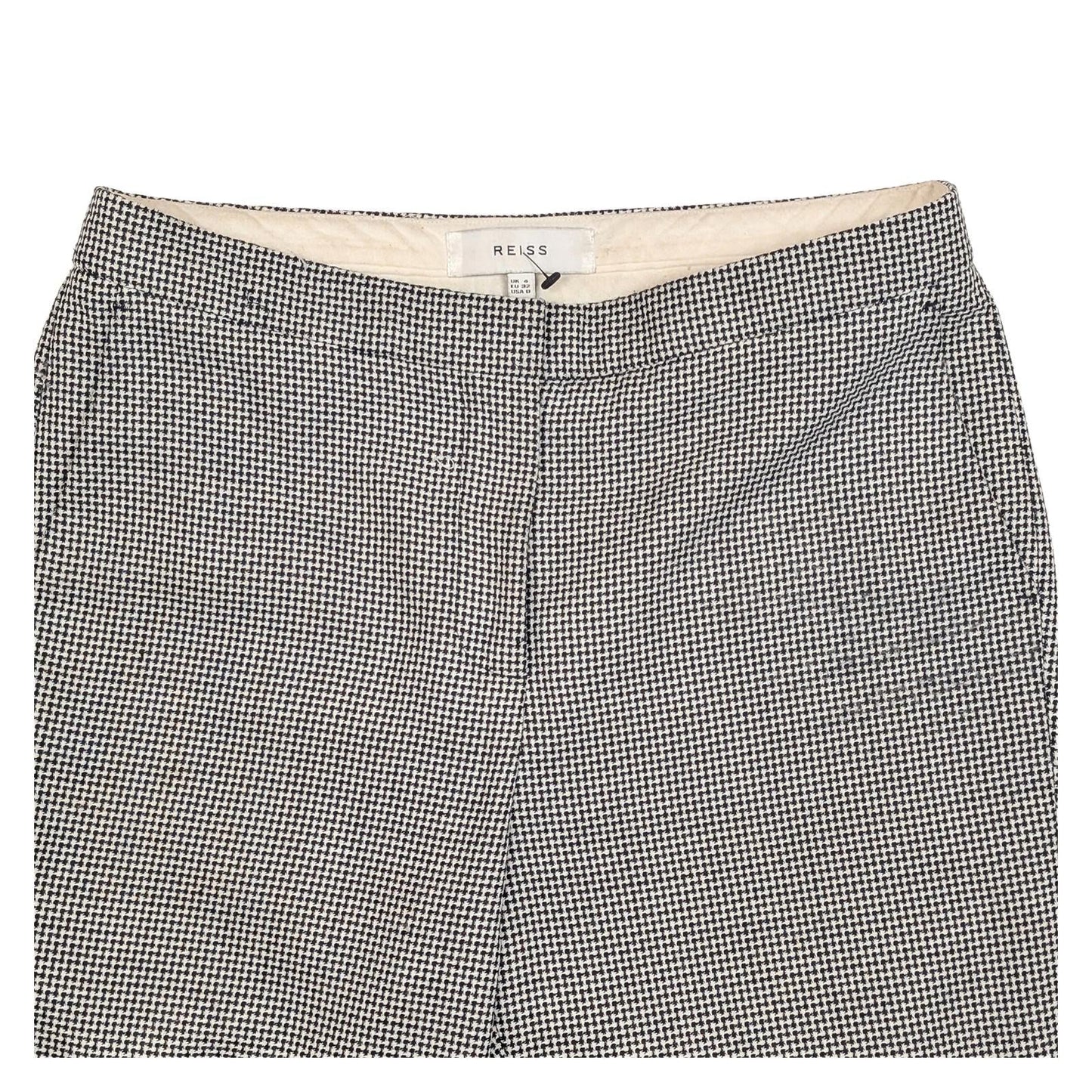 Reiss Maxine Trousers Women's Size UK 4 US 0 Houndstooth Check Cigarette Tailore by Reiss – | RewearableUK
