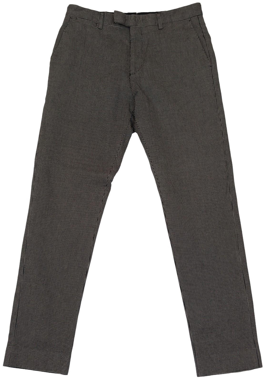 reiss mens geometric micro check cotton trousers waist 32 smart casual by Reiss – | RewearableUK