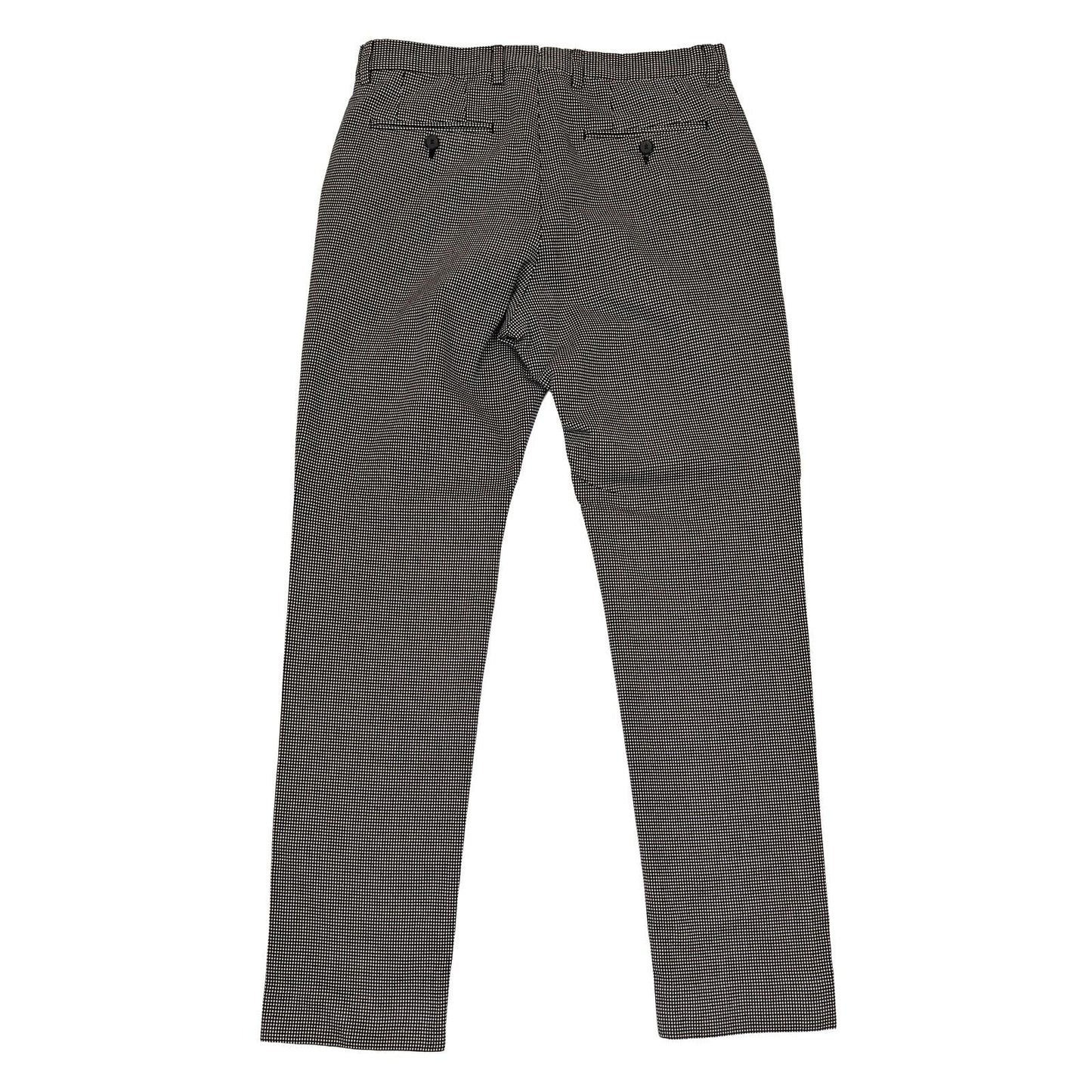 reiss mens geometric micro check cotton trousers waist 32 smart casual by Reiss – | RewearableUK