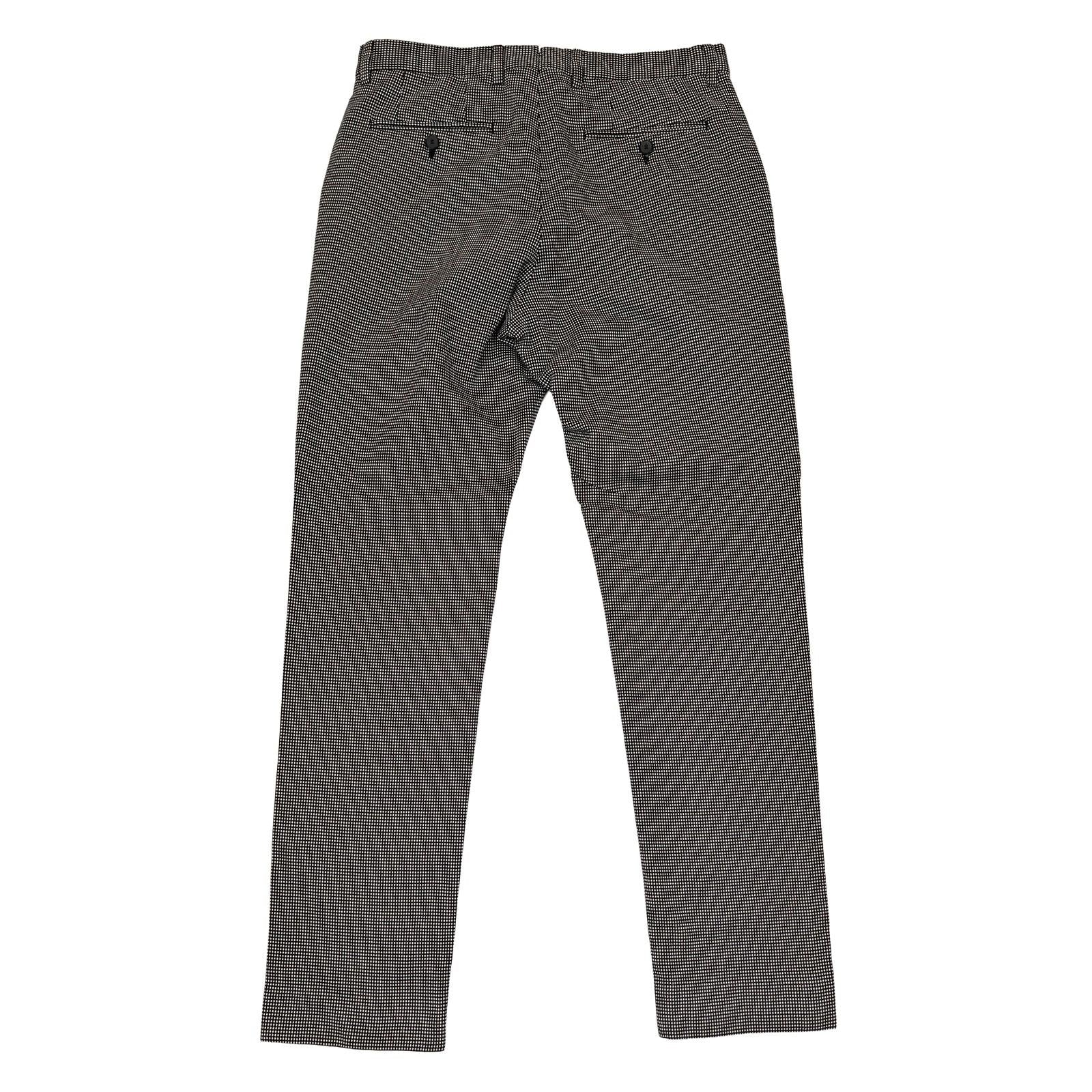 reiss mens geometric micro check cotton trousers waist 32 smart casual by Reiss – | RewearableUK