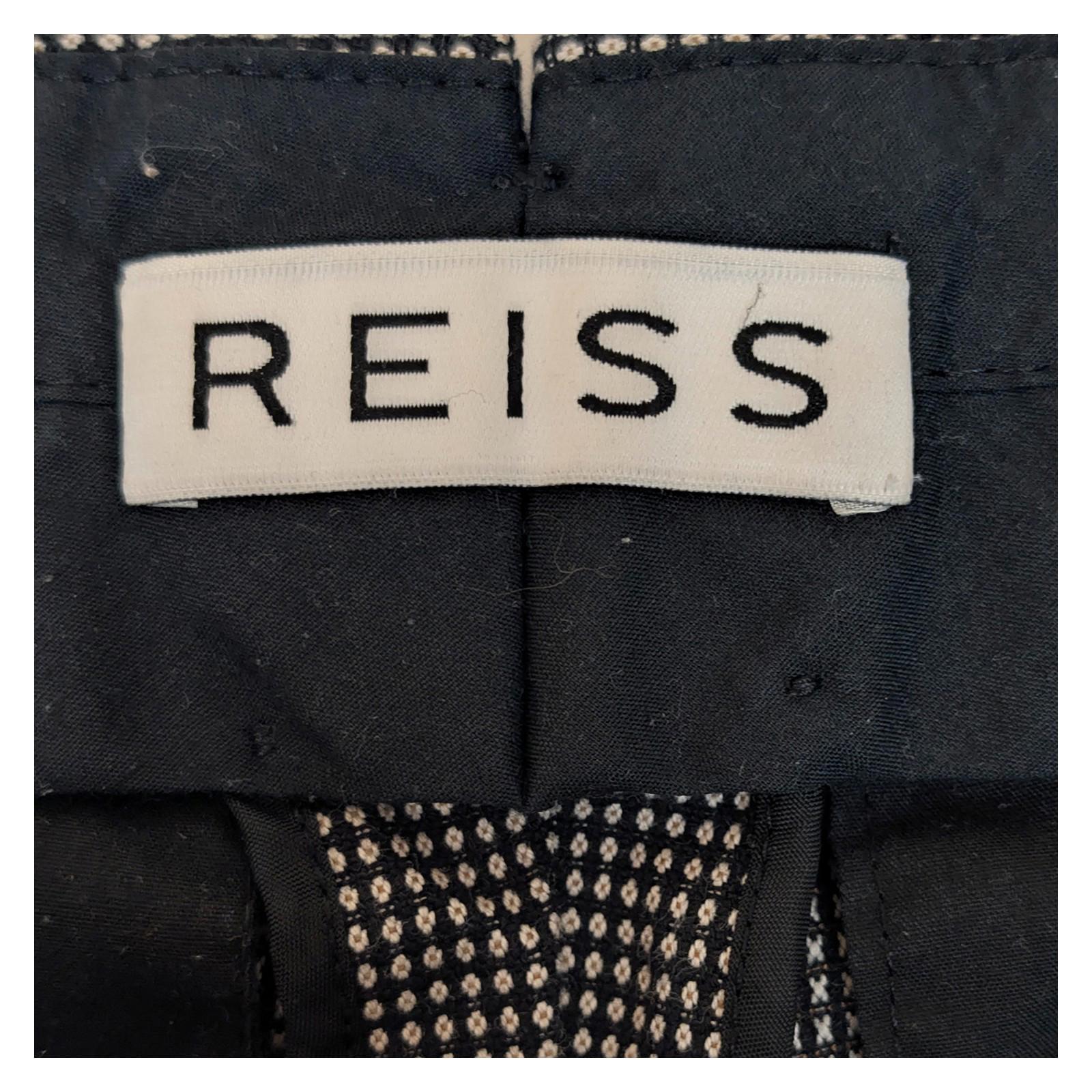 reiss mens geometric micro check cotton trousers waist 32 smart casual by Reiss – | RewearableUK