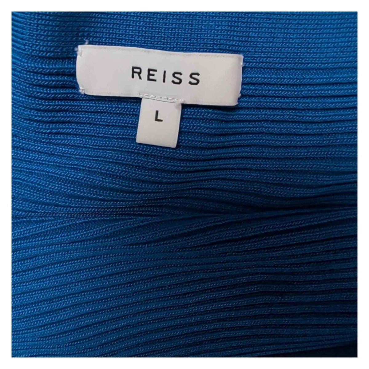Reiss Meryl Cobalt Blue Asymmetric Knitted Top – L – Top product photo 4 | RewearableUK