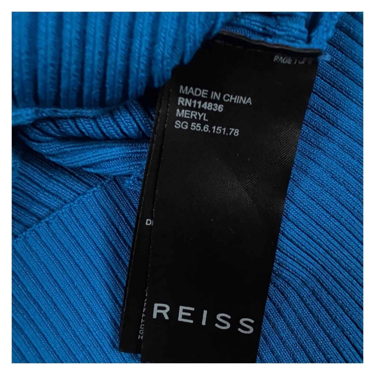 Reiss Meryl Cobalt Blue Asymmetric Knitted Top – L – Top product photo 5 | RewearableUK