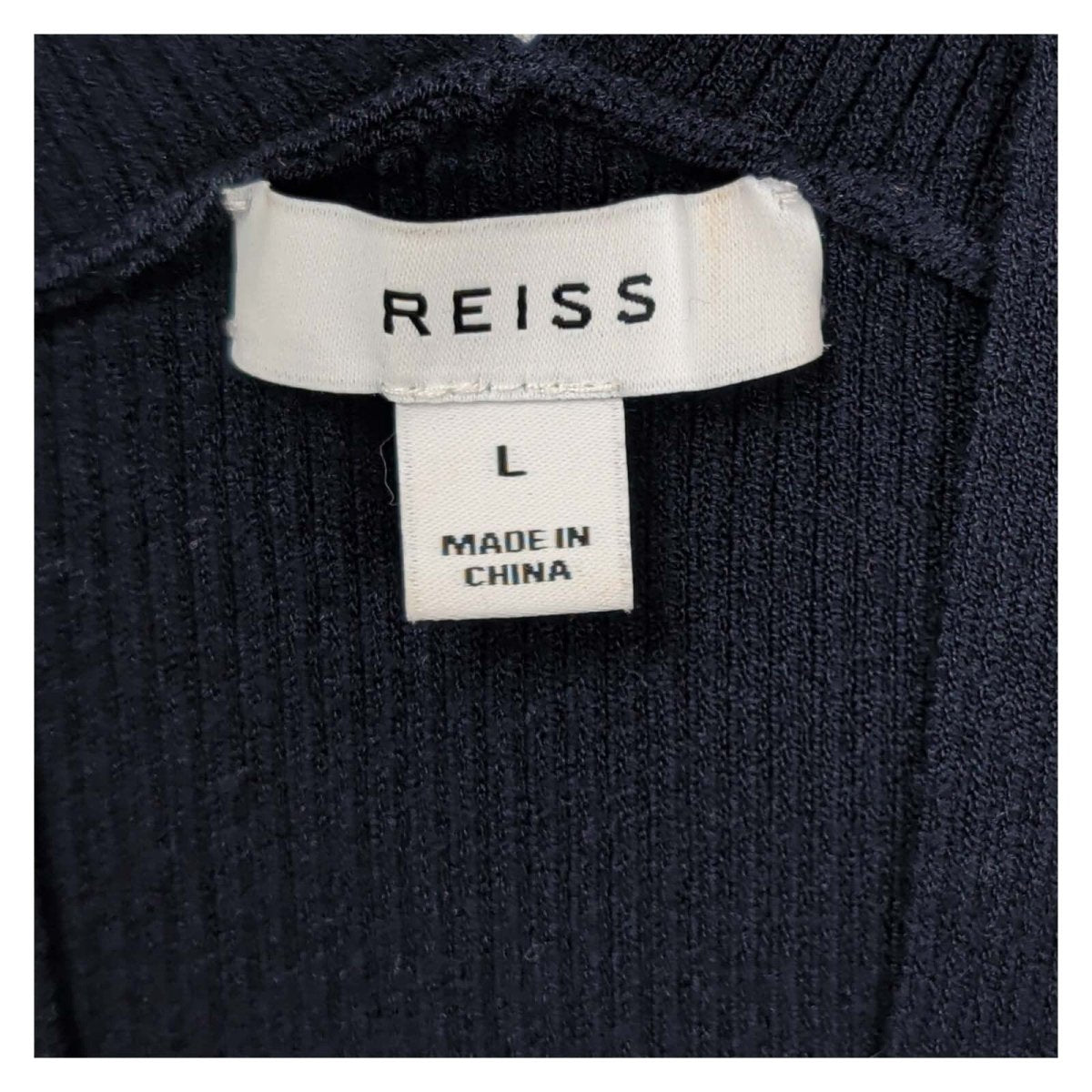 Reiss Nina Ribbed Sleeveless Top L UK 14 Navy – product photo 2 | RewearableUK