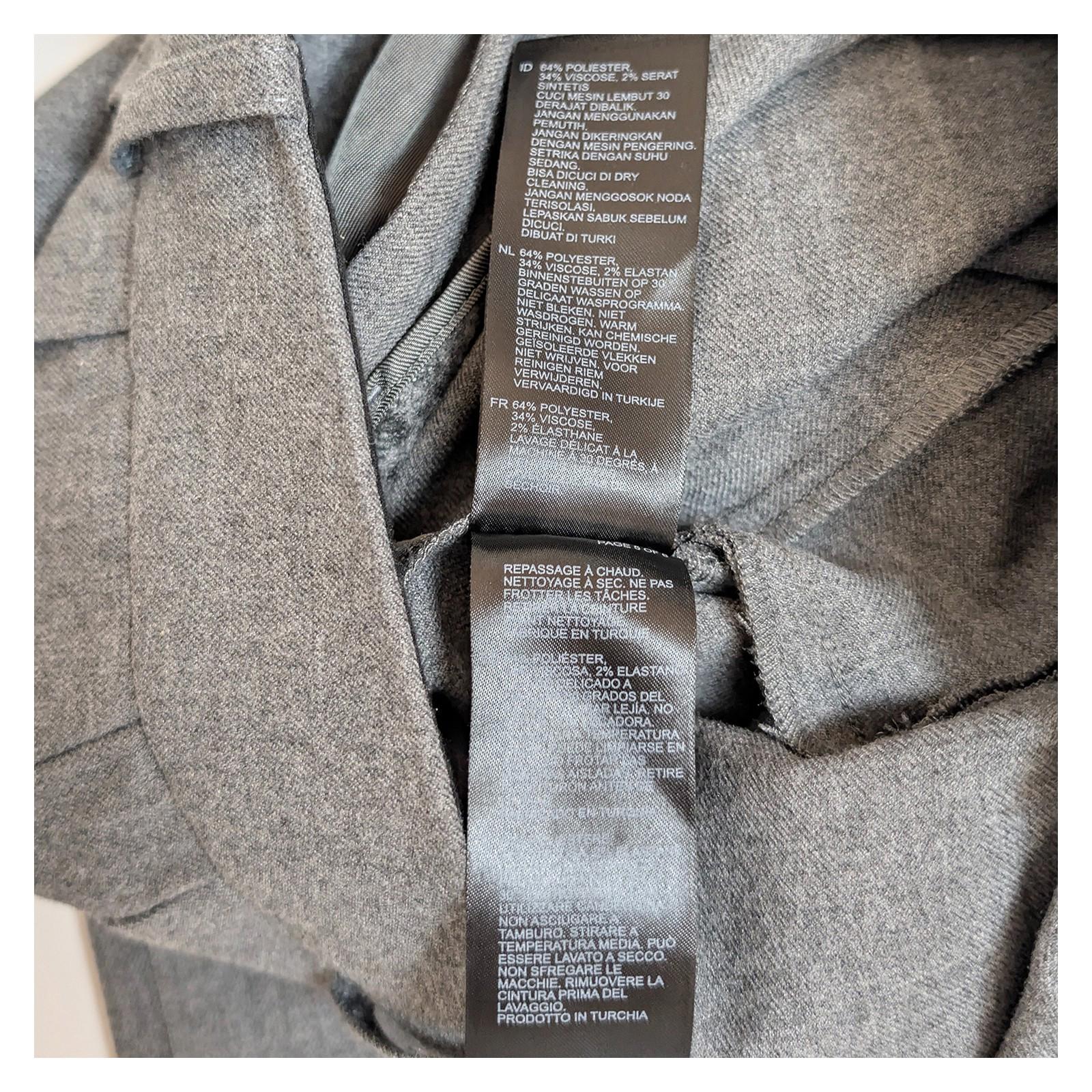 reiss petite women size uk 10 p grey wide leg pleated smart trousers pants by Reiss – | RewearableUK