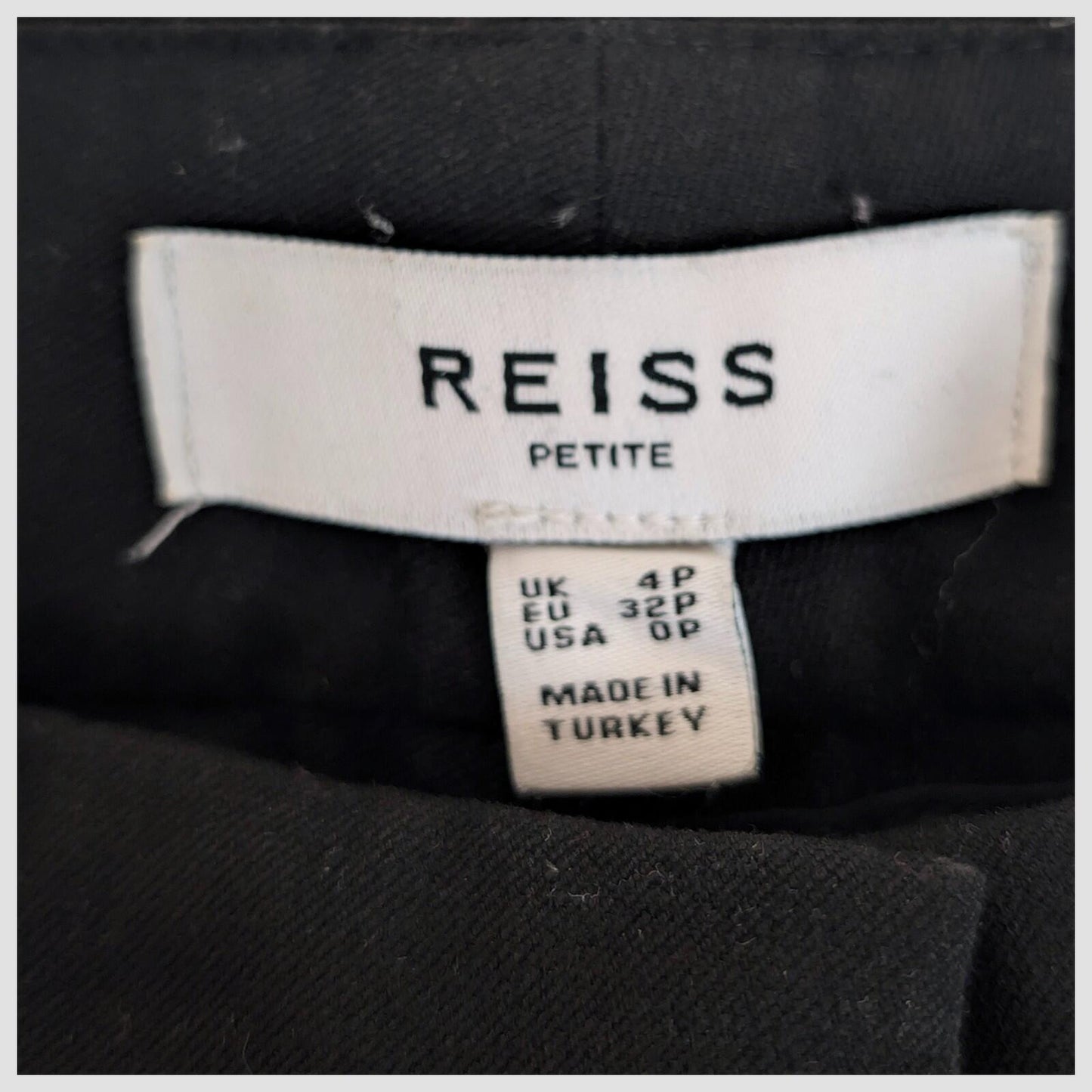 reiss petite womens black tailored trousers size uk 4p by Reiss – | RewearableUK